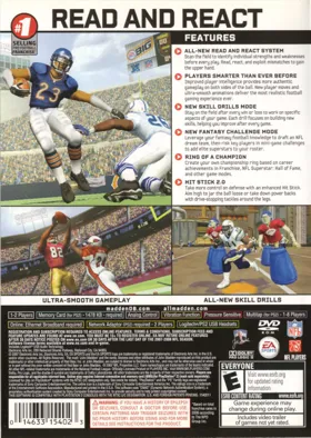 Madden NFL 08 en Espanol box cover back